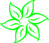 Bright Green Flower Clip Art