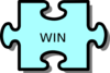 Jigsaw Win Lightblue2 Clip Art