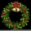 Clipart Christmas Wreath Black And White Image