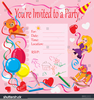 Birthday Invitation Card Clipart Image