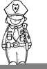 Police Officer Clipart Black And White Image