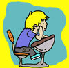 Boy Desk Clipart Image