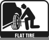 Free Clipart Flat Tire Image