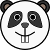 Panda Rounded Face Clip Art