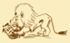 Hungry Lion Background Clip Art