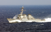 The Guided Missile Destroyer Uss Donald Cook (ddg 75) Underway Conducting Missions In Support Of Operation Enduring Freedom. Image