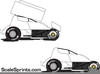 Winged Sprint Car Clipart Image