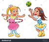 Fighting Girls Clipart Image