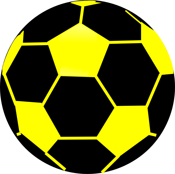 Black And Yellow Soccer Ball Clip Art at Clker.com - vector clip art