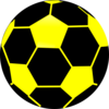 Black And Yellow Soccer Ball Clip Art