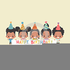 African American Happy Birthday Clipart Image