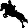 Horse Jumping Fence Clipart Image
