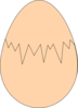 Colored Egg With Fracture Clip Art