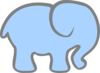 Blue Elephant Clip Art