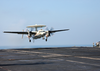 An E-2c Hawkeye Makes Its Final Approach To The Aircraft Carrier John F. Kennedy (cv 67) After Completing A Training Mission. Image