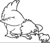 Free Chicken Clipart Black And White Image