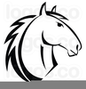 Horse Head Outline Clipart Image