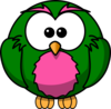 Khaki And Pink Hoot  Clip Art