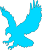 Teal Hawk Clip Art