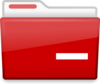 Red Collapse Folder Clip Art