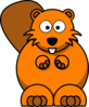 Orange Beaver Cartoon Clip Art