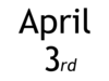 April 3rd Calendar Thing Clip Art
