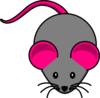 Pink Gray Mouse Clip Art