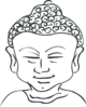 Buddha Head Outline Clip Art