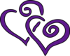 Purple Hearts Clip Art