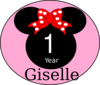 Mouse One Year Giselle Clip Art