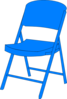 Blue Chair Fold Up Clip Art