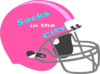 Pink Football Helmet Revised 3 Clip Art