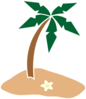 Palm Tree On Island Clip Art