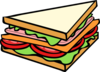 Sandwich Half 3  Clip Art