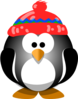Cute Penguin With Hat Clip Art