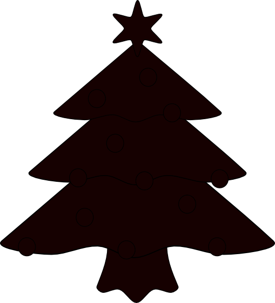 Christmas Tree Sillhouette Clip Art at Clker.com - vector clip art online,  royalty free & public domain