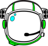 Green Astronaut Helmet Clip Art