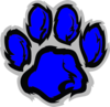Blue Lion Paw Clip Art