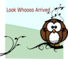 Owl On Branch 3 Clip Art