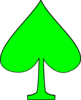 Green Spades Clip Art