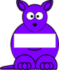 Purple Sightword Kangaroo Clip Art