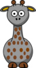 Gray Giraffe With 20 Dots Clip Art