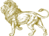 Lion Real Gold Clip Art