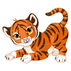 Bengal Tiger Cartoon Clipart Image