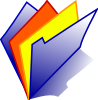 Red Yellow Folder Icon Clip Art