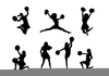Free Cheerleader Clipart Silhouette Image