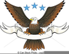Bald Eagle Flag Clipart Image