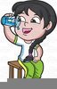 Person Drinking Water Clipart Image