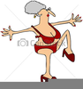 Crazy Old Lady Clipart Image