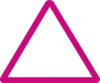 Thin Mauve Triangular Sign Clip Art